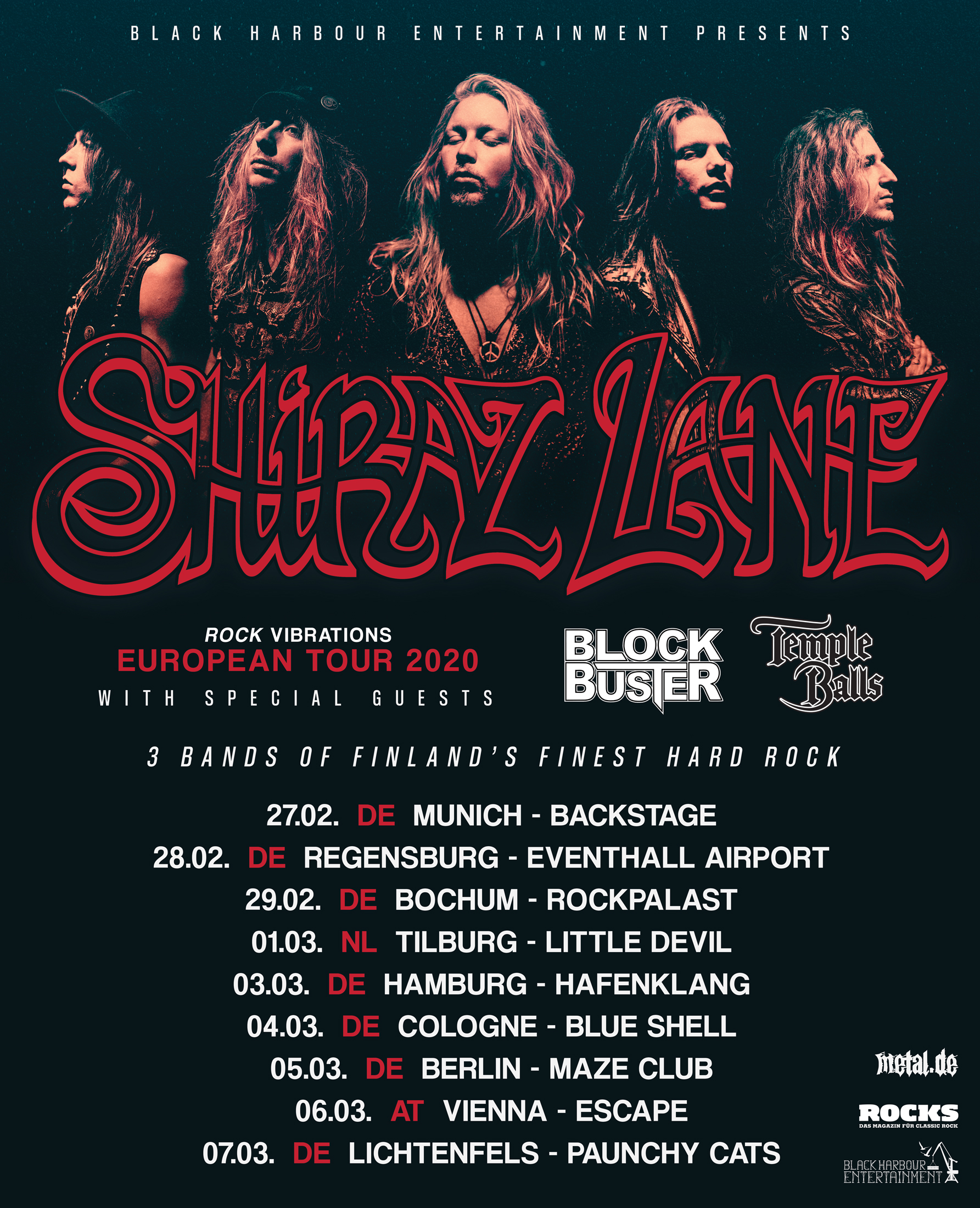 Shiraz Lane “Rock Vibrations Tour 2020”