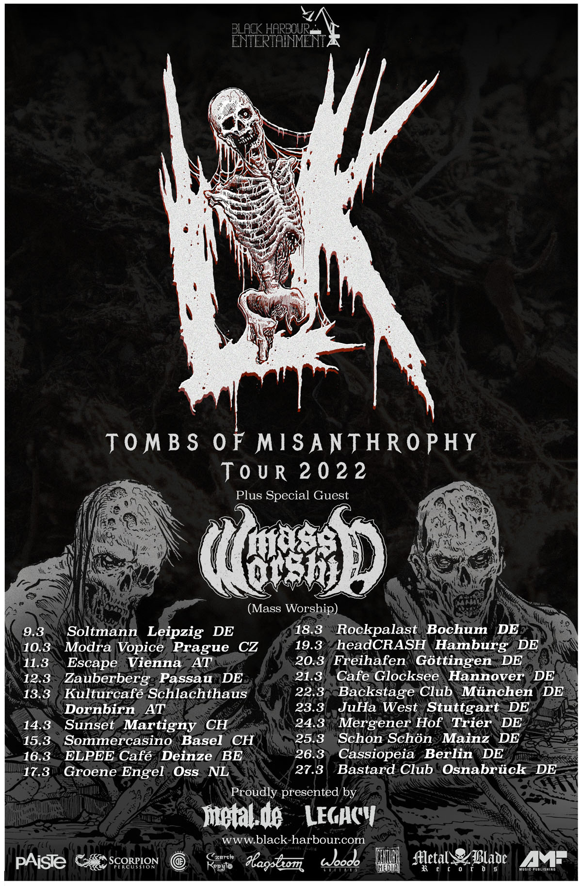 LIK Tombs Of Misanthrophy Tour 2022