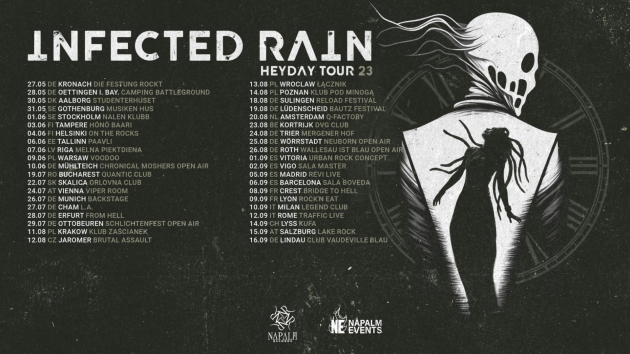 Flyer der Infected Rain - Heyday Tour 2023