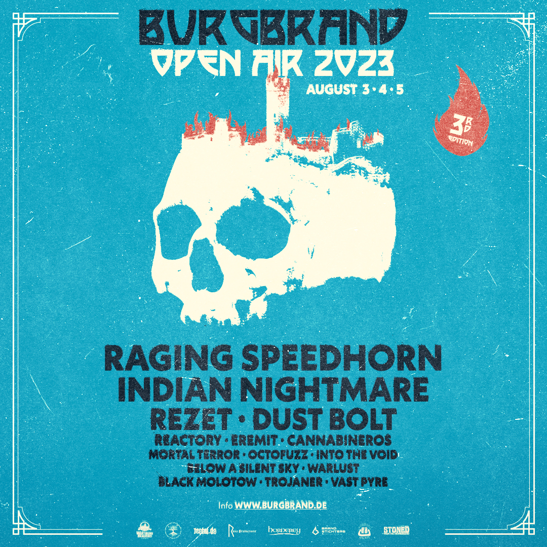 Flyer vom Burgbrand Open Air 2023