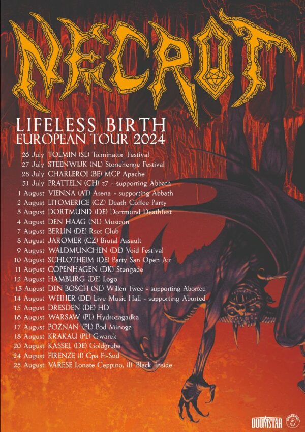 Necrot - Lifeless Birth Tourposter