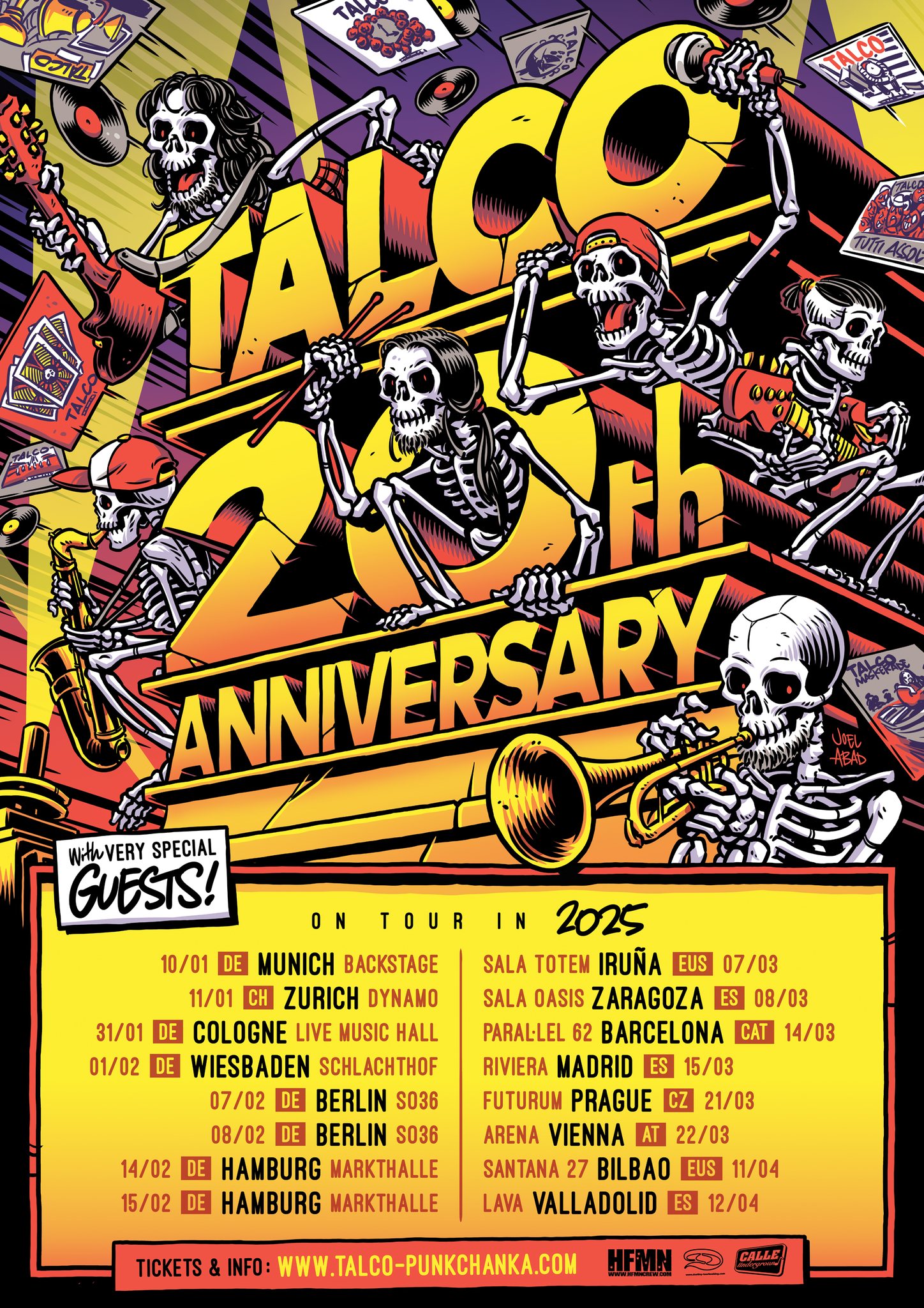 Tourplakat von Talco auf ihrer 20th Anniversary Tour 2025